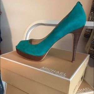 Michael Kors peep toe pumps
